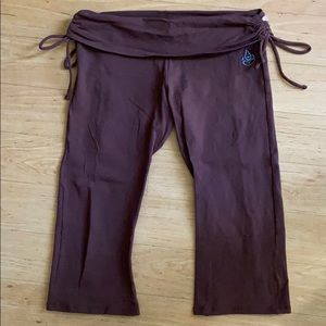 Shakti Yoga Pants- Cropped w/ Folded Tie Waistband